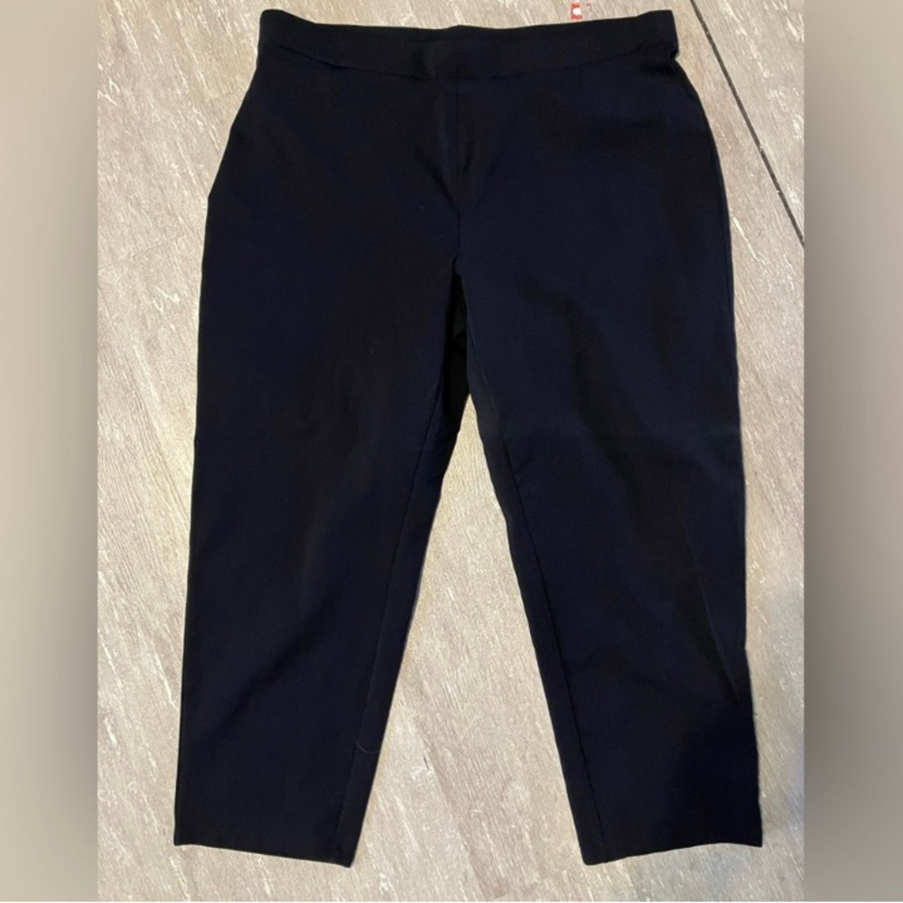 2 PAIRS Susan Graver Weekend Pants Premium Stretch Pull-On Cropped Pant